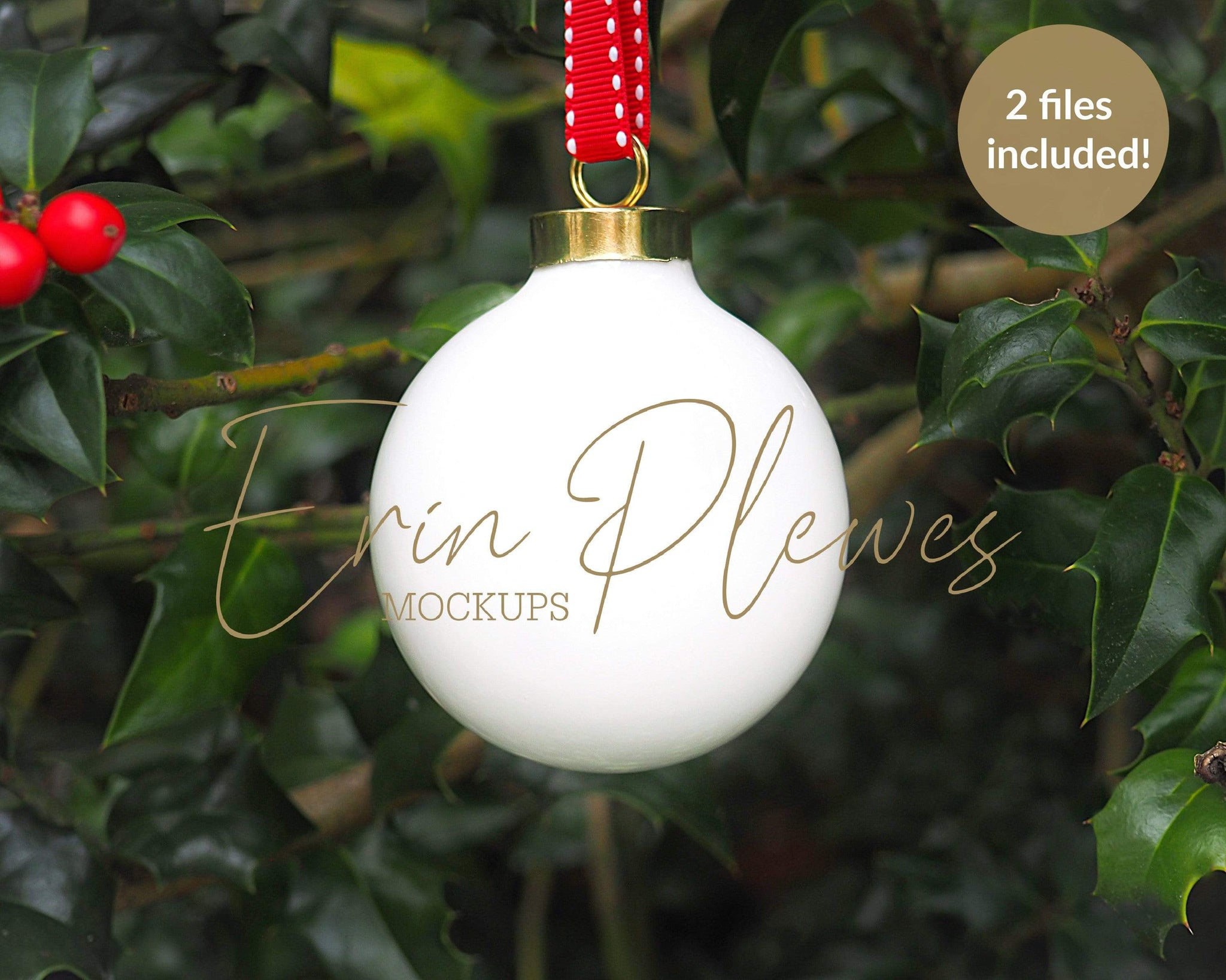 Download Blank Christmas Ornament Mockup White Ball Xmas Decor Mock Up To Add