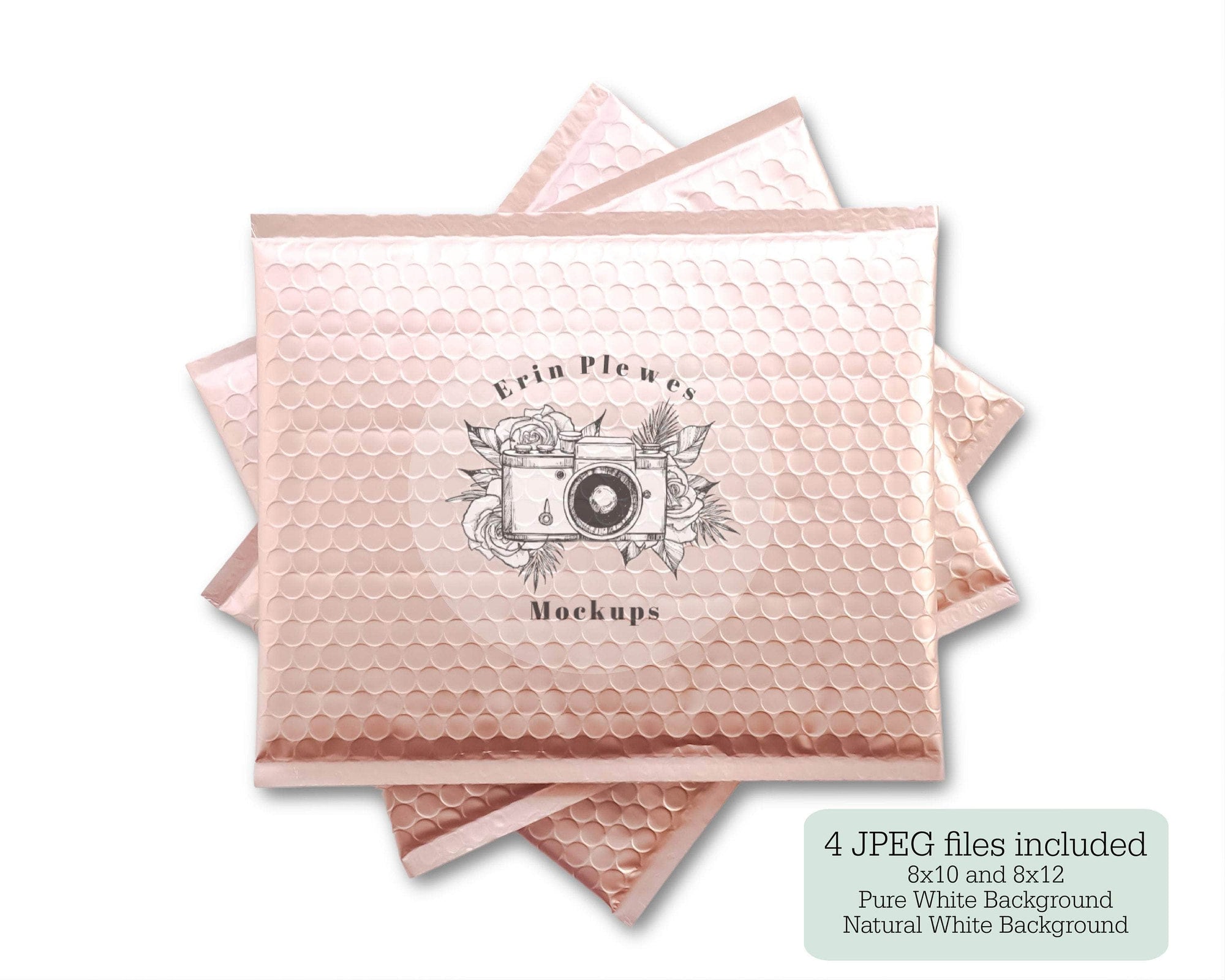 Download Bubble Mailer Mockup, Rose Gold Package Mock Up, Pink Poly ...