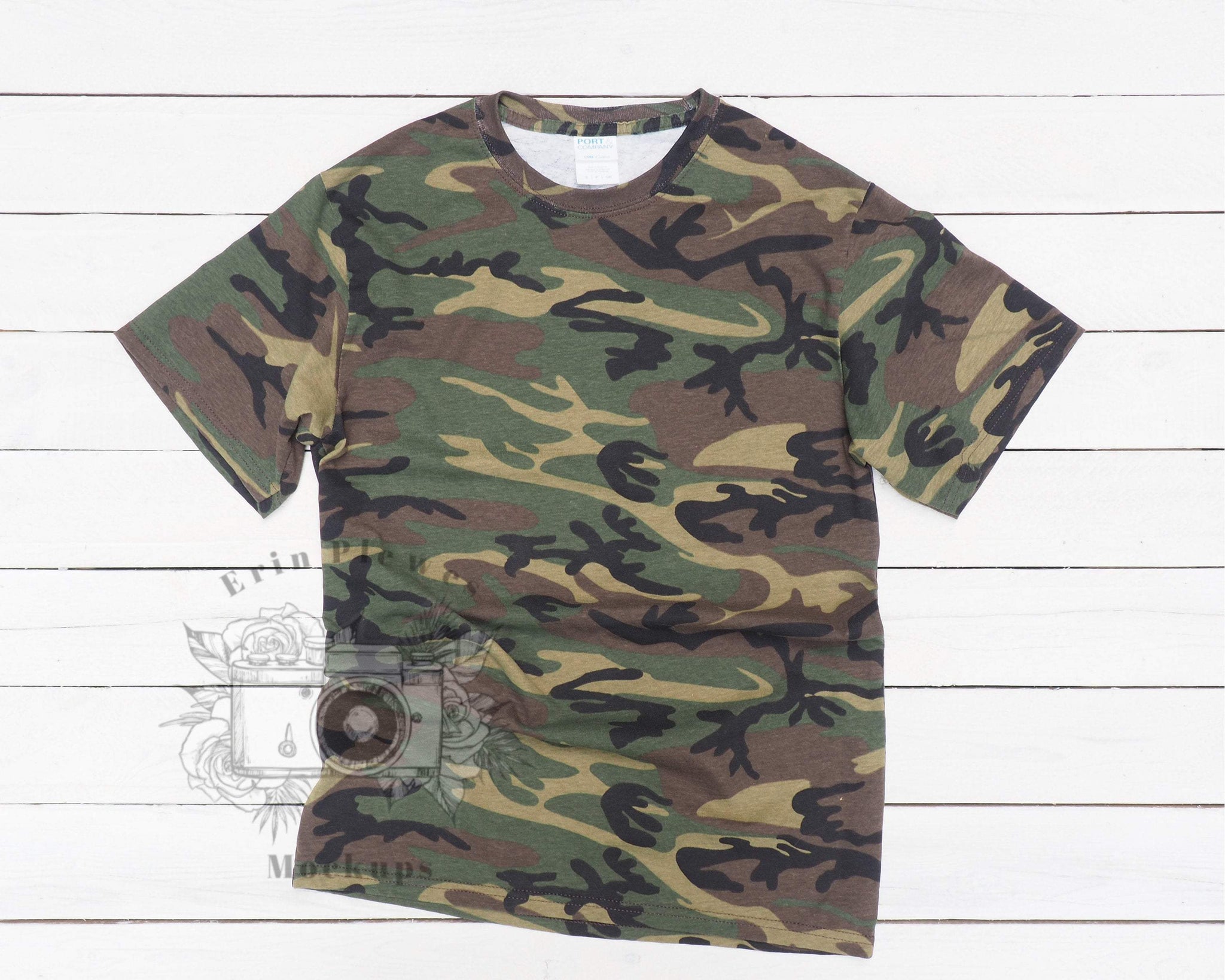 Download Camo T Shirt Mockup Military Camo Tshirt Mockup For Lifestyle Stock P