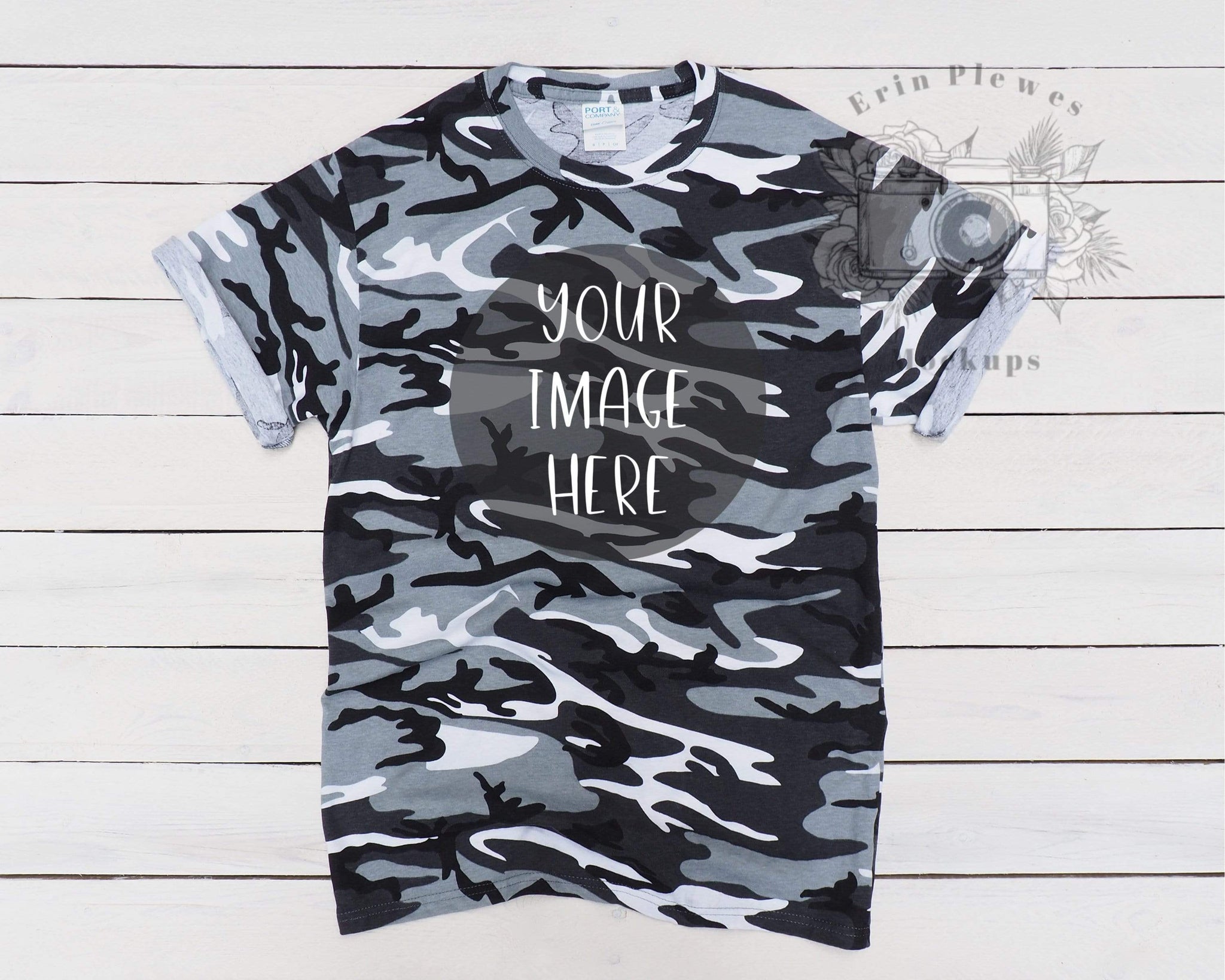 Download Camo Tshirt Mockup T Shirt Mockup For Lifestyle Stock Photo Gray Tee