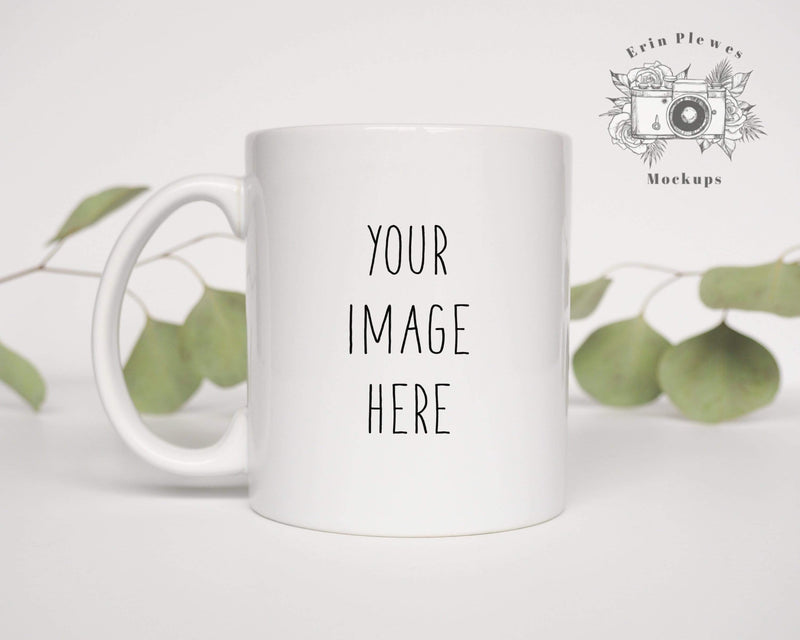 Download Coffee Mug Mockup, 11 oz Mug Mockup for Left Hand Styled Stock Photo,