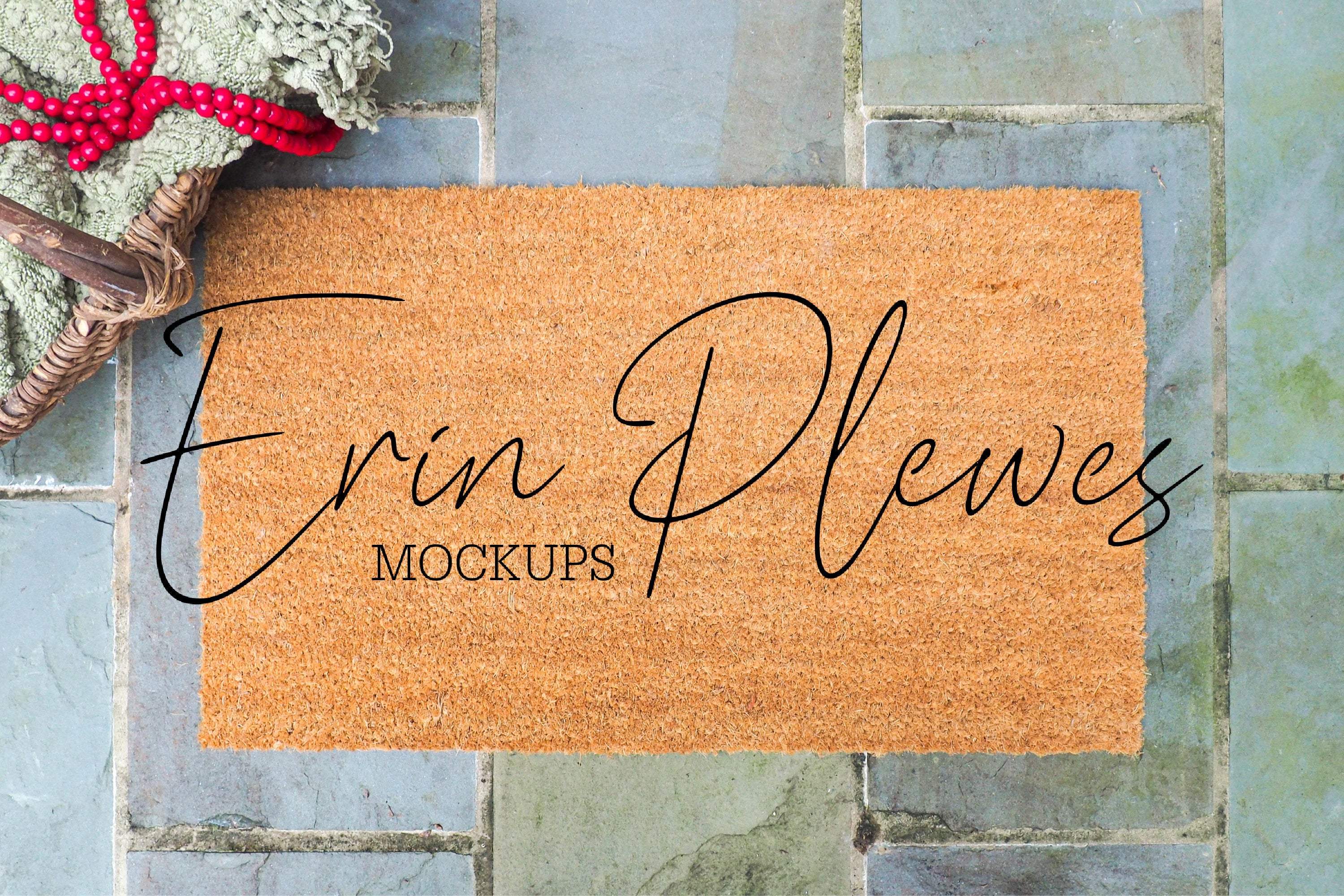 Download Doormat Mockup Coir Mock Up Flatlay Farmhouse Style Rug Mock Up Doo