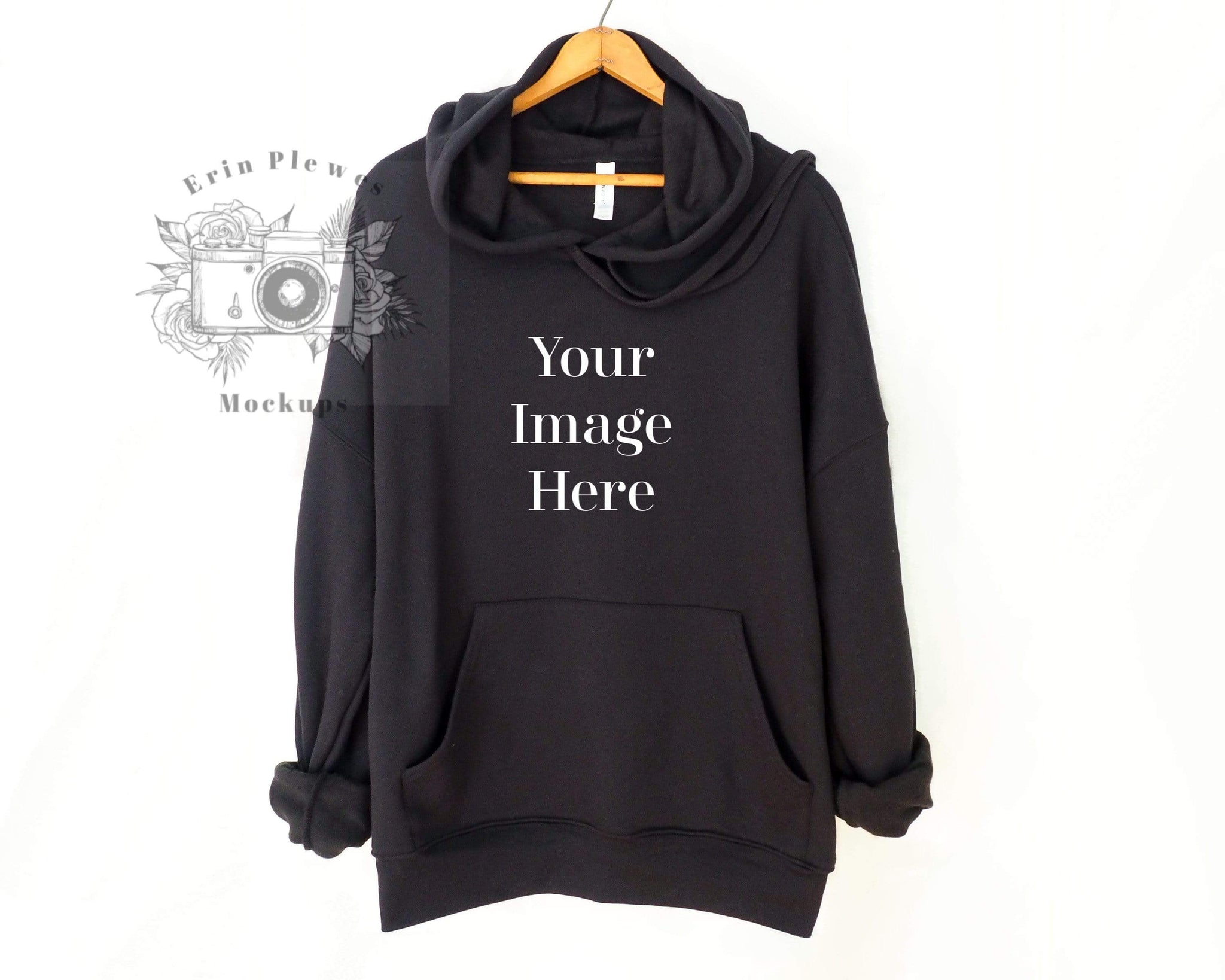 Download Hoodie Mockup Black Bella Canvas Sweatshirt Mock Up For Lifestyle Sto