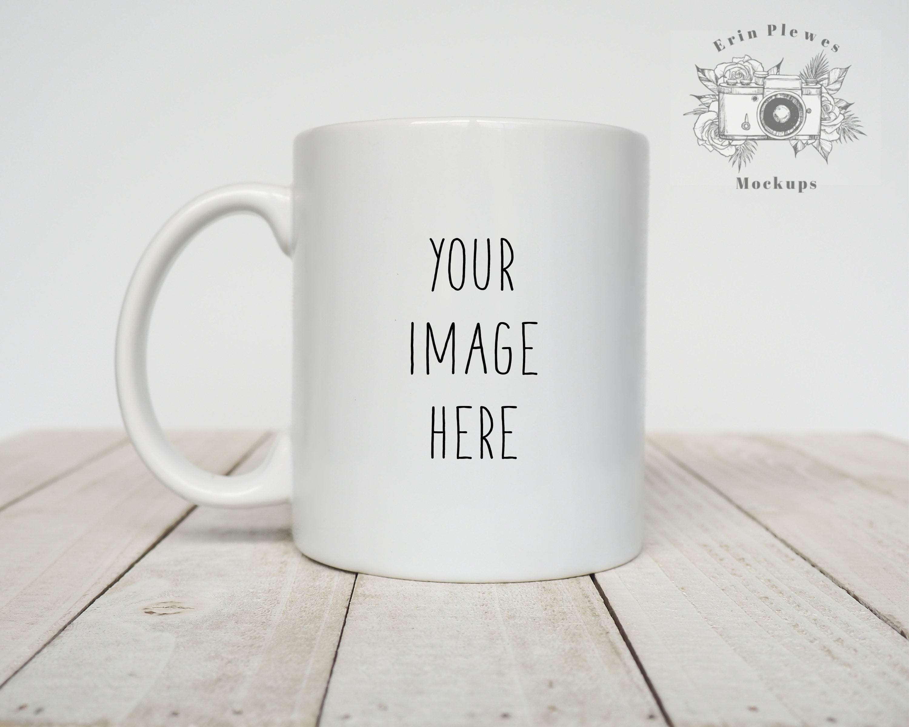 Mug Mockup, 11 oz White Coffee Mug Mock-up for Styled Stock Photograph