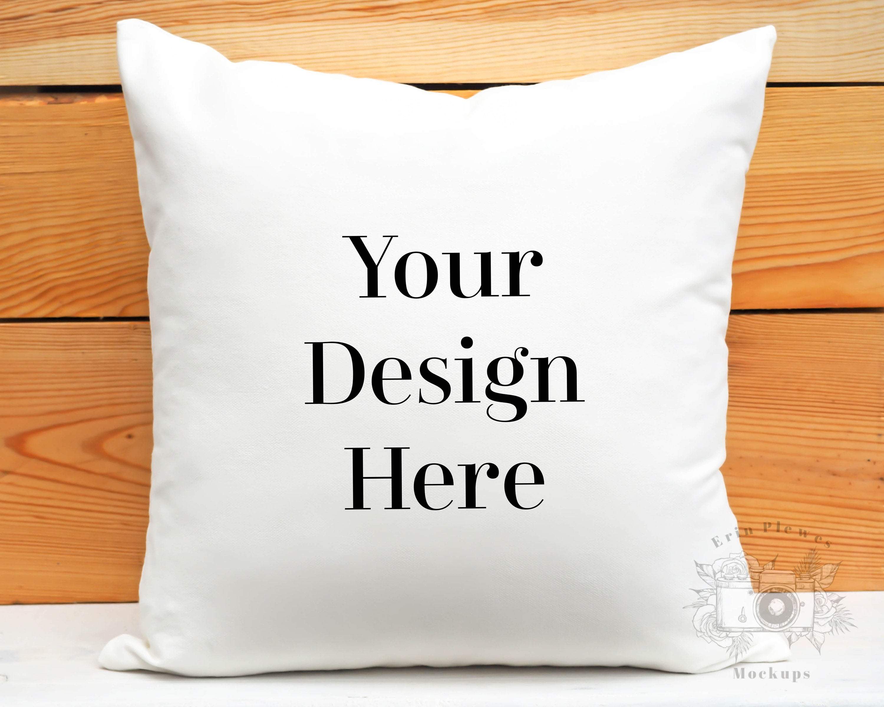 Download Pillow Mockup White Pillow Mockup With Rustic Wood Background For Lif