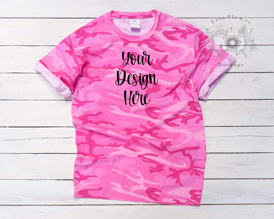 T Shirt Mockup, Gray Camo TShirt Mockup for Lifestyle Stock Photo, Ins –  Erin Plewes Creative Art