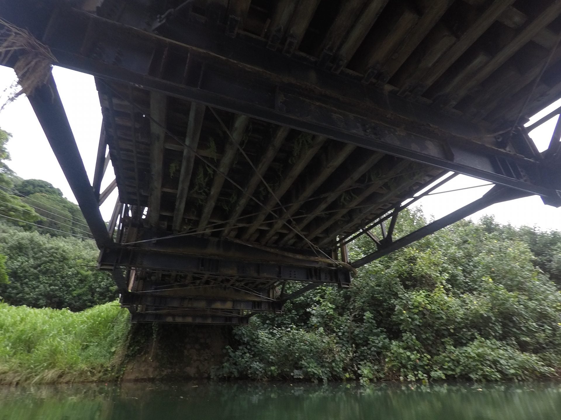 Kayak Under Hanalei Bridge