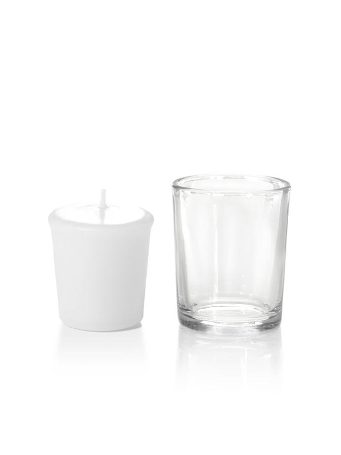 white votive holders