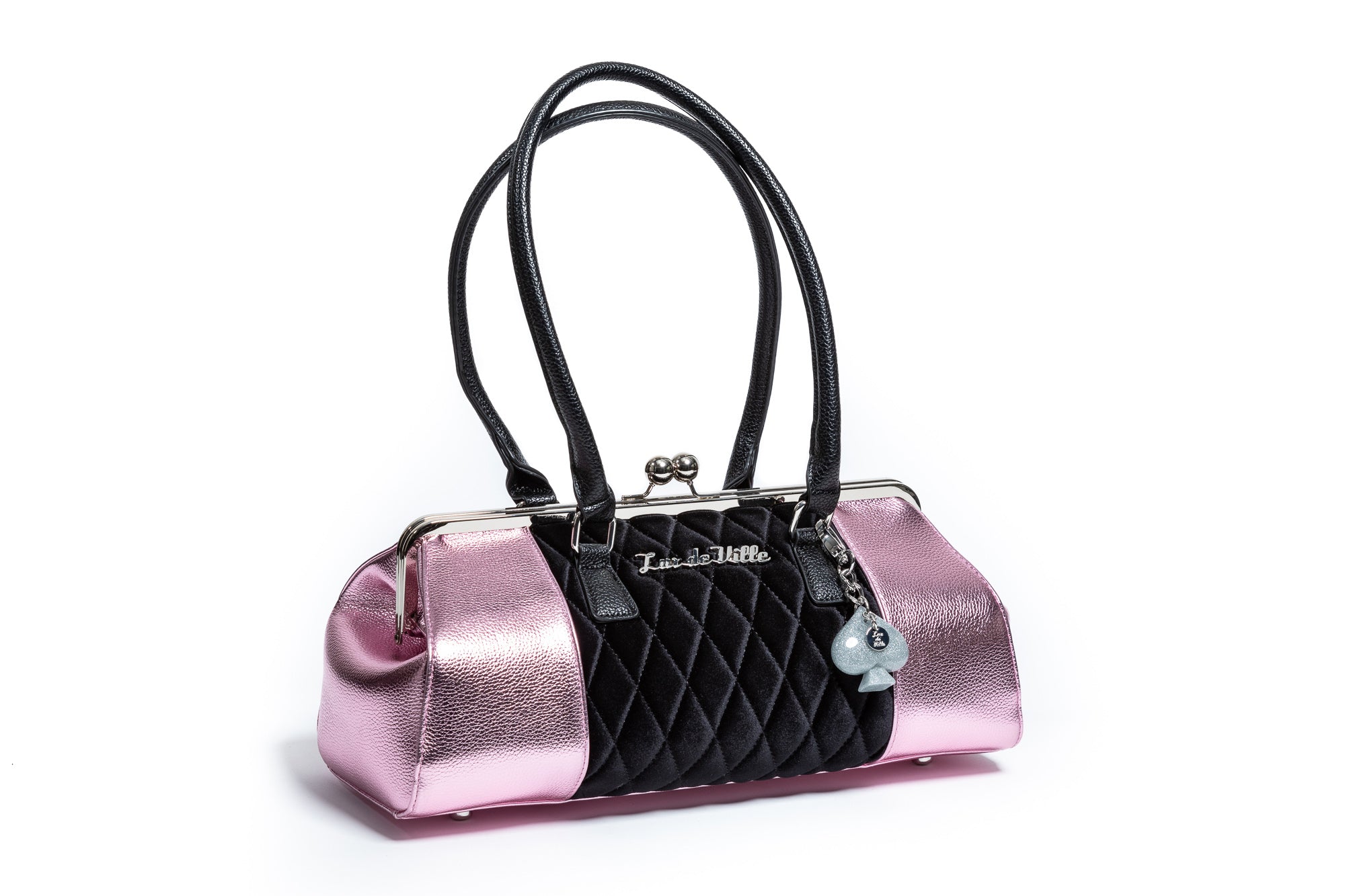 Lux de Ville Lucky Me TRUE LOVE Kiss Lock Bag: Handbags