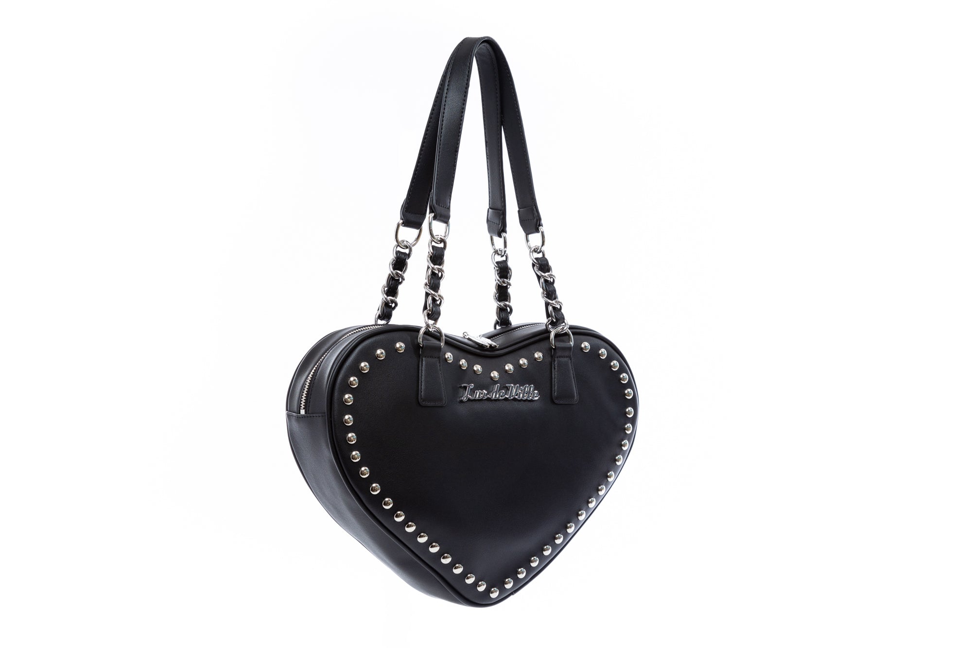  Lux de Ville Black and Leopard Valentine Tote (Large) :  Clothing, Shoes & Jewelry