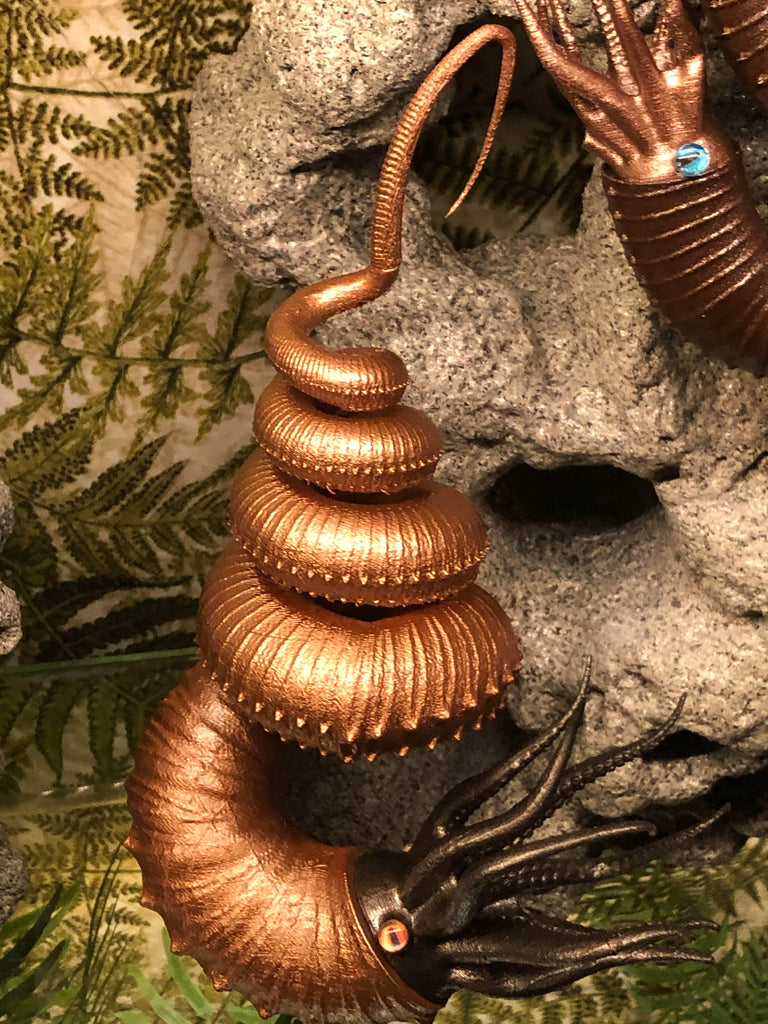 ammonite sculptures from manitoba