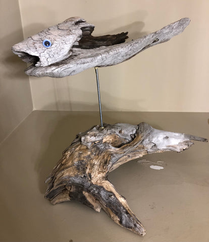 Driftwood fish with eyes from Bird Glass Eyes Bundle - Dark Blue Crow eyes