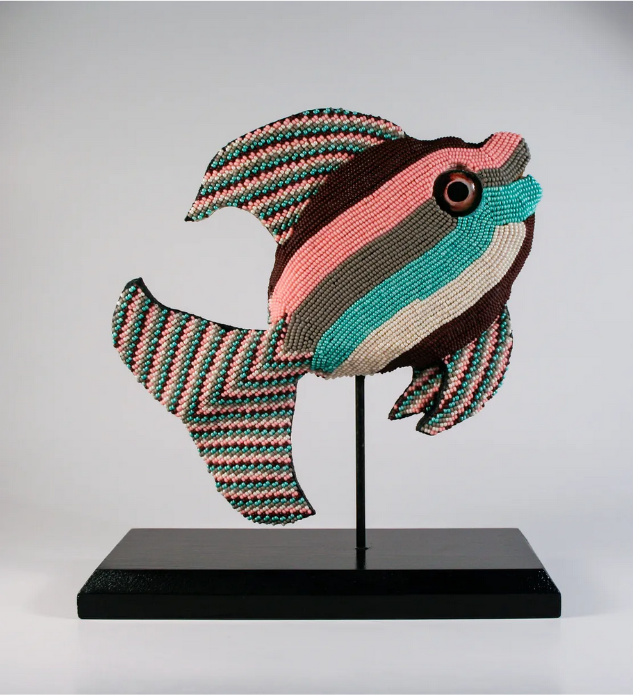 fish made from wire and beads  make handmade, crochet, craft