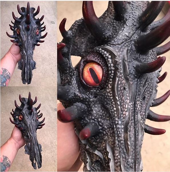 skull and glass eyes sculptore by coulter moore