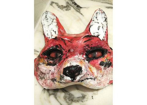 paper mache fox mask