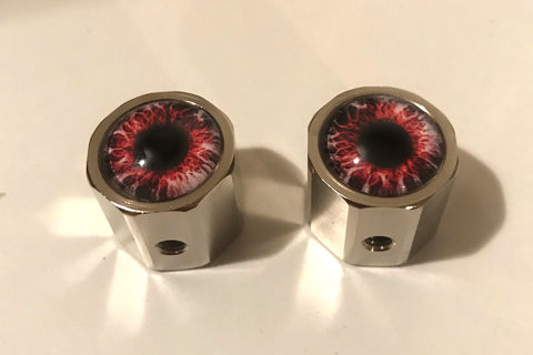 red demon instrument knobs with glass eyes