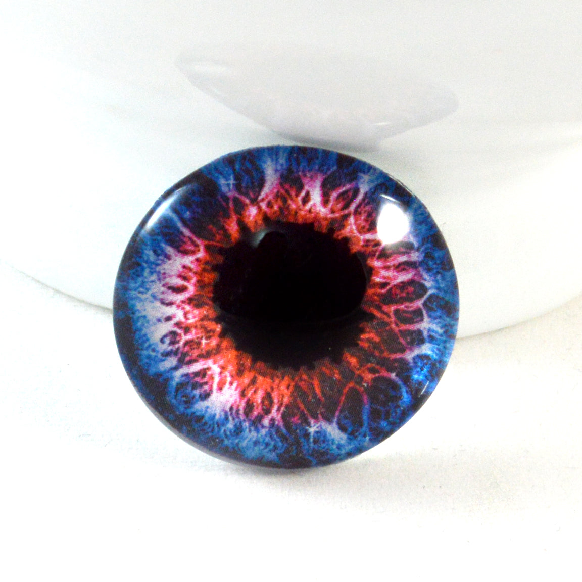 Blue And Red Fantasy Glass Eyes Handmade Glass Eyes 0339