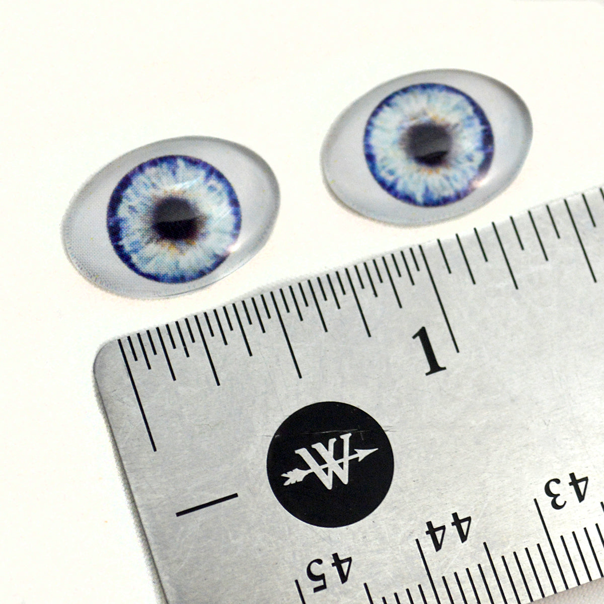 Blue Doll Oval Glass Eyes Handmade Glass Eyes