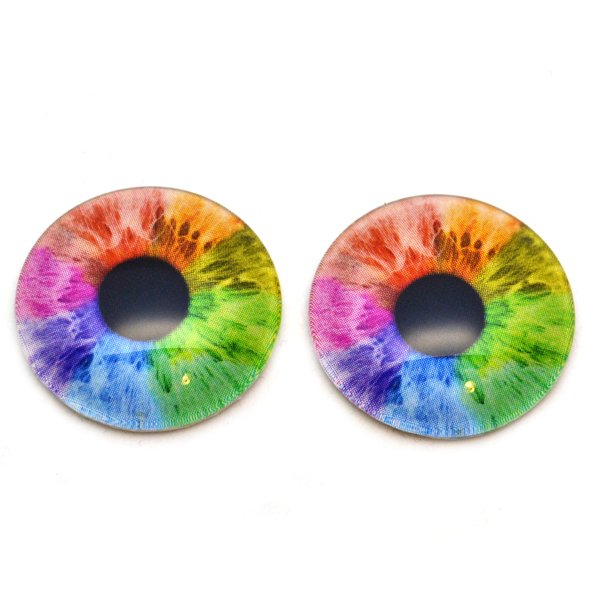 Rainbow Human Inspired Fantasy Glass Eyes Handmade Glass Eyes 7450
