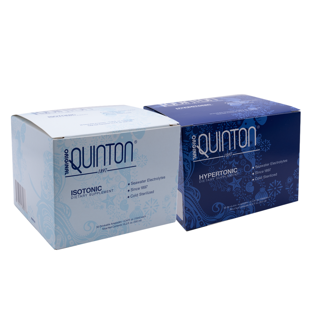 Solution isotonique Quinton originale avec minéraux de l'eau de mer Eau de  source alpine - Hydratation liquide, supplément électrolytique