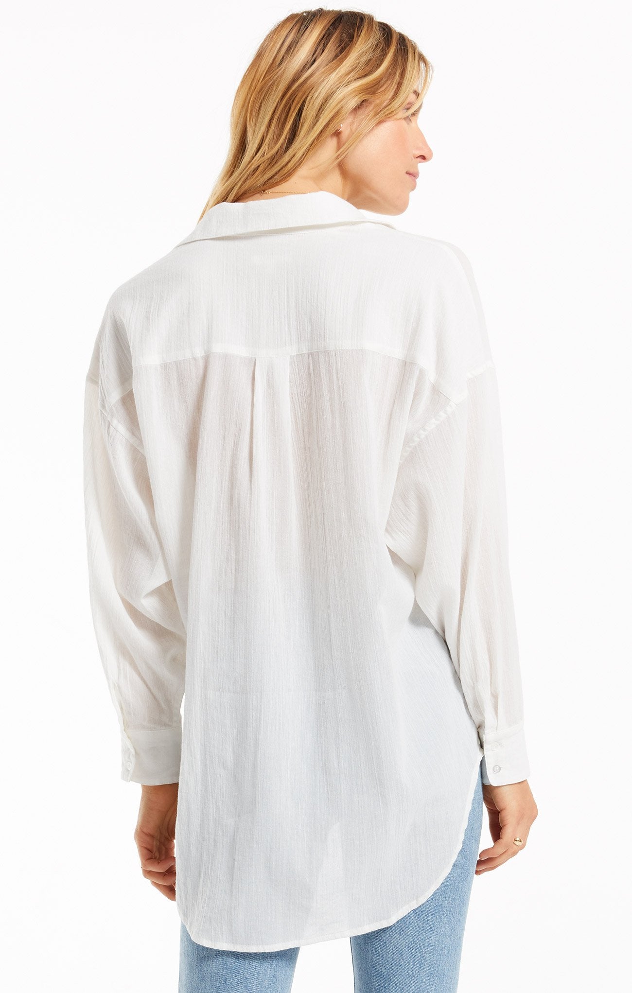 Lalo Gauze Button Up Top