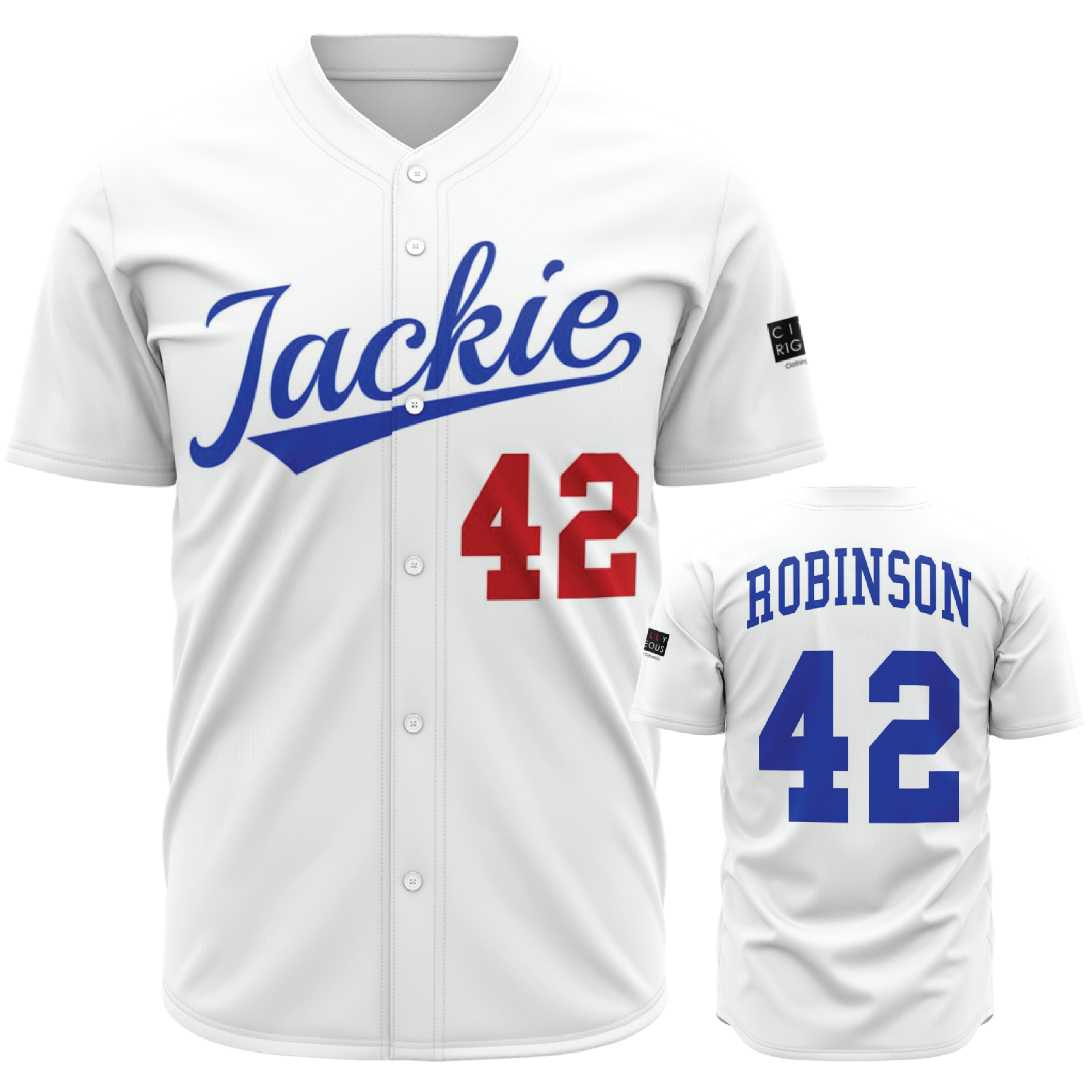 white jackie robinson jersey