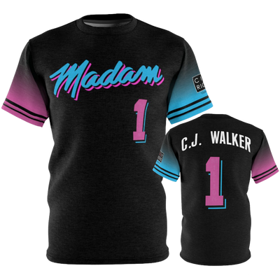 Civilly Righteous Clothing Madam C.J. Walker -Miami Heat Vice Basketball Parody - Pullover Jersey XS / Black Seams / 6 oz.