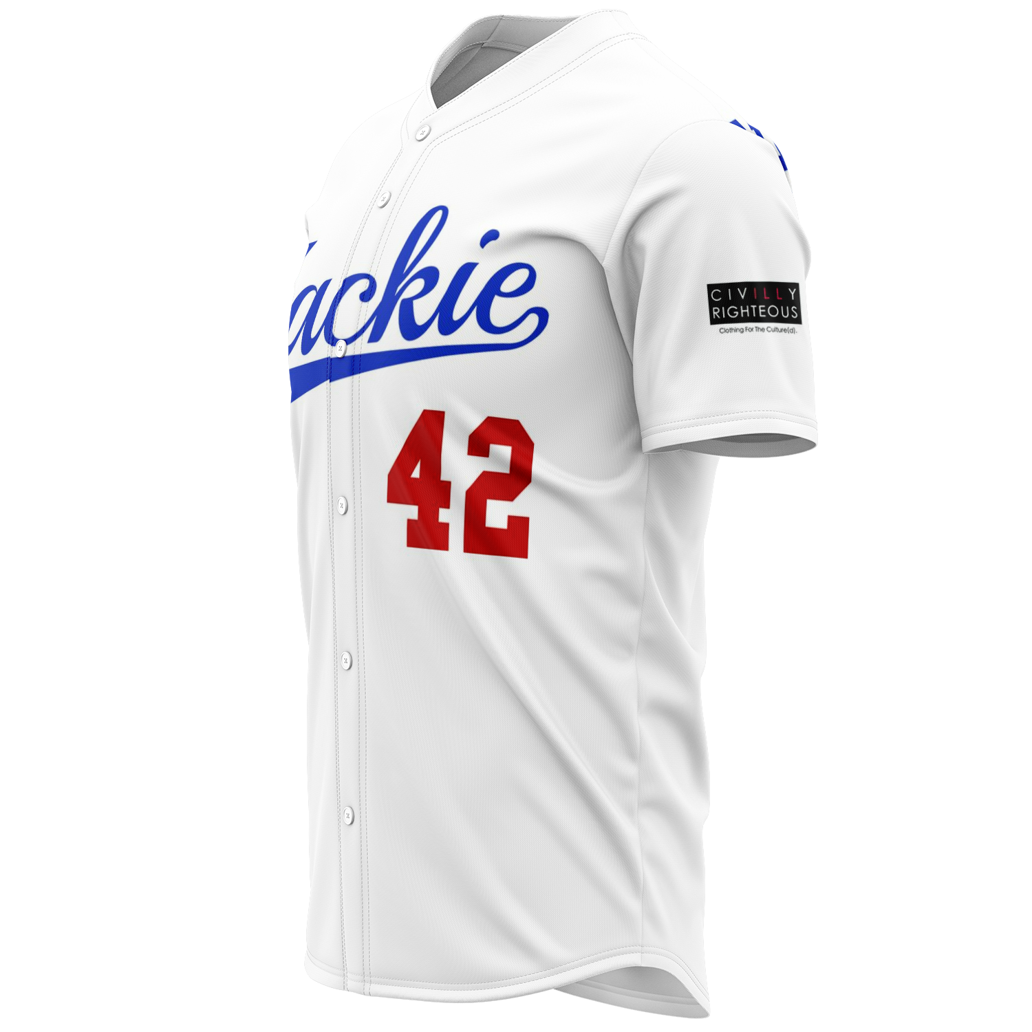 JACKIE ROBINSON LOS ANGELES DODGERS GRAY THROWBACK SEWN Jersey LARGE 2PATCH  NWT