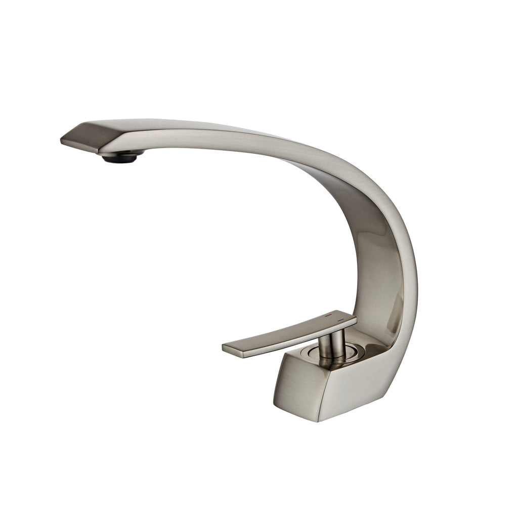 Single Hole Single Handle Bathroom Faucet In Brushed Nickel Builderz Warehouse