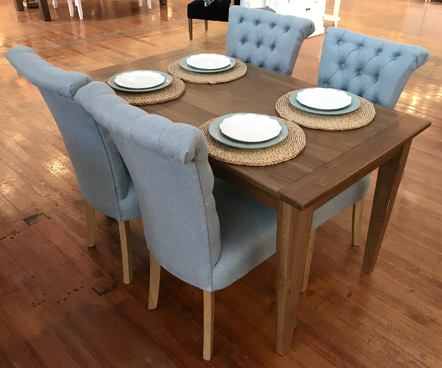 oak table chairs