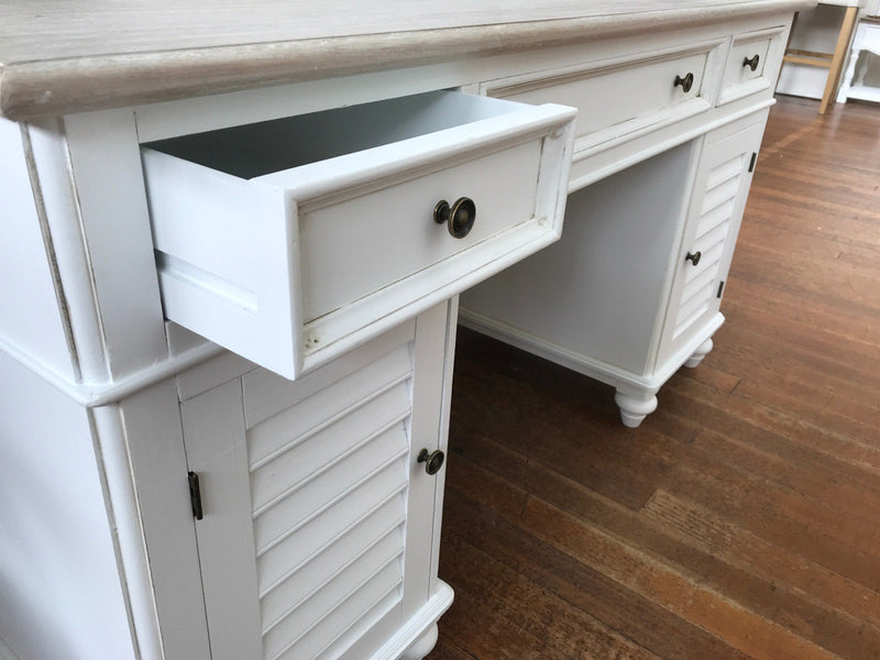 white floor desk