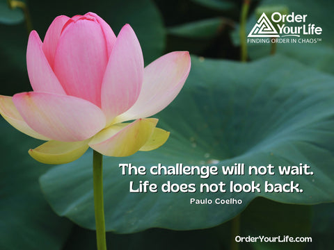 The challenge will not wait. Life does not look back. ~ Paulo Coelho