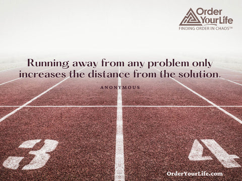 Running away from any problem only increases the distance from the solution. ~ Anonymous