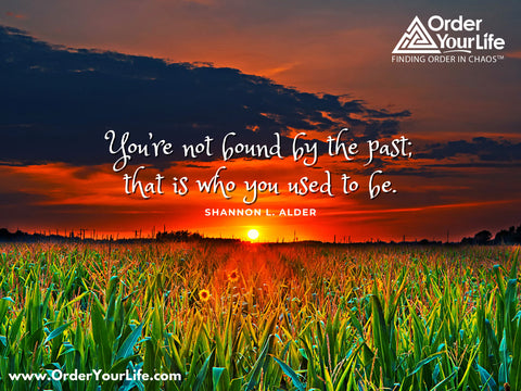 You’re not bound by the past; that is who you used to be. ~ Shannon L. Alder