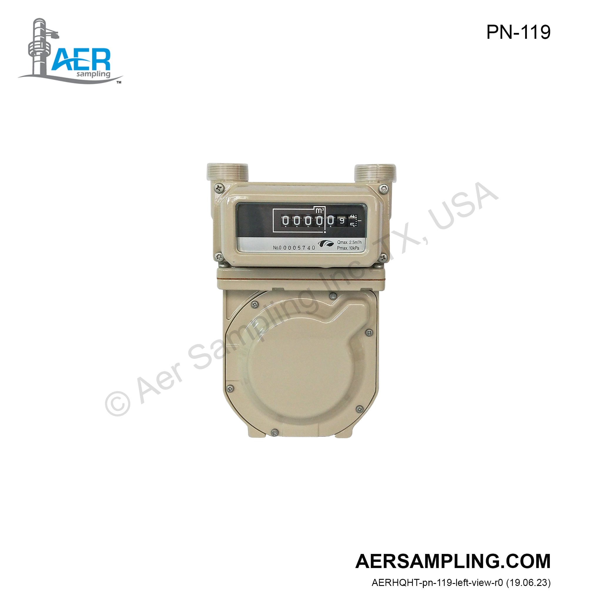 Dry Gas Meter (DGM) PN-119 Aer Sampling