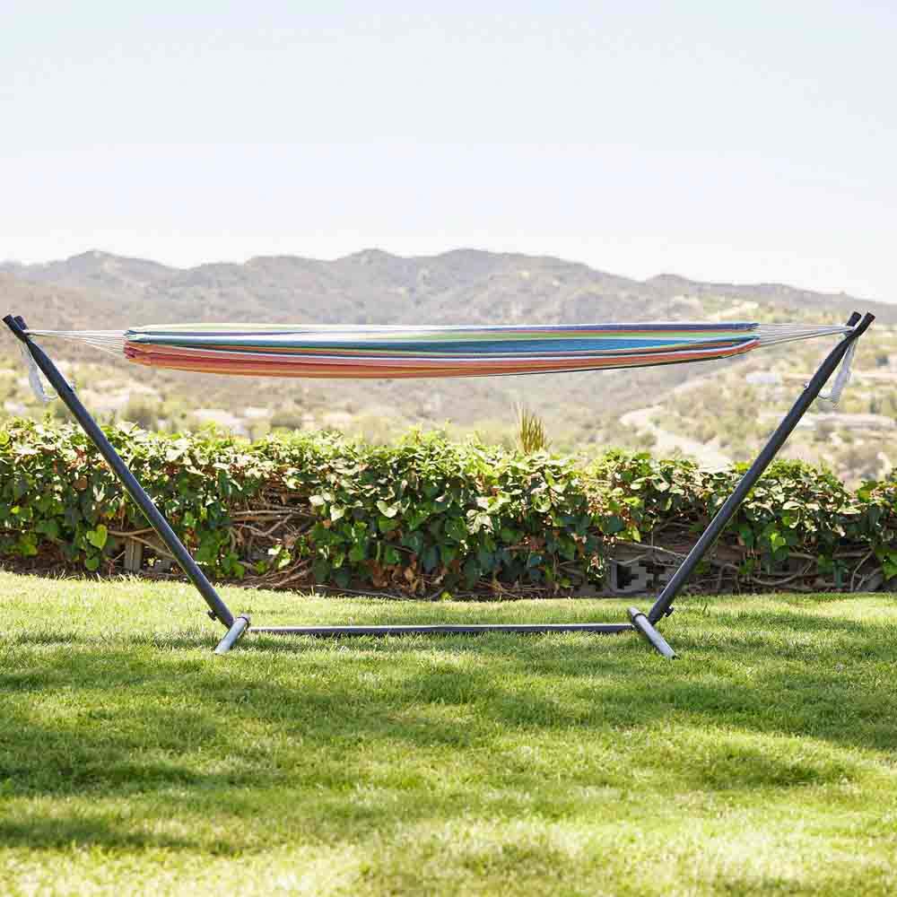 BalanceFrom Double Hammock with Space Saving Steel Stand and