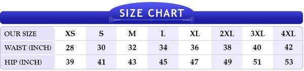 Size Chart - Men Beachwear