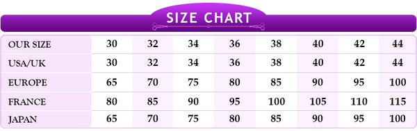 Size Chart - Women Bra