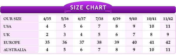 Size Chart - Women Shoes