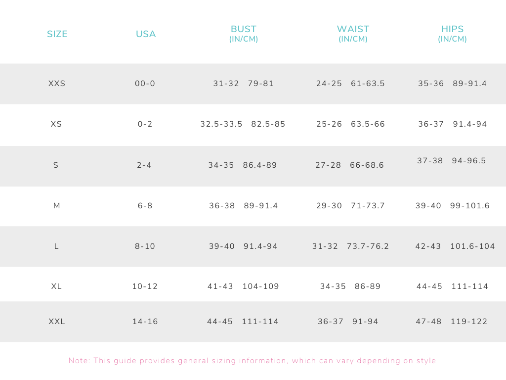 Sizing Guide To Find Your Perfect Size