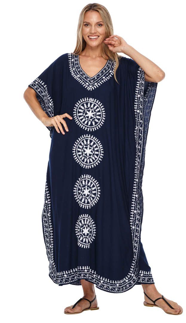 Kaftans | Embroidered Long Kaftan Dress For Ladies | Love Shushi