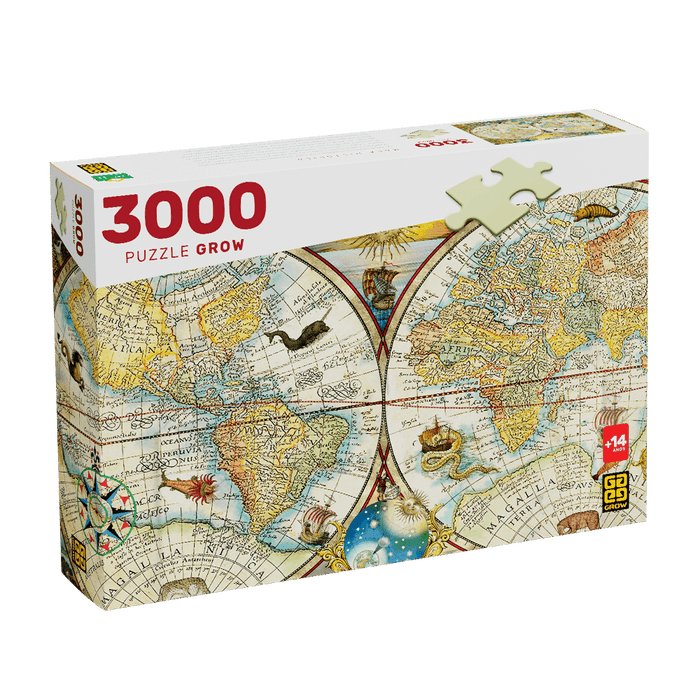 Puzzle 3000 peças Mapa Histórico / Puzzle 3000 Parts Historical Map ...
