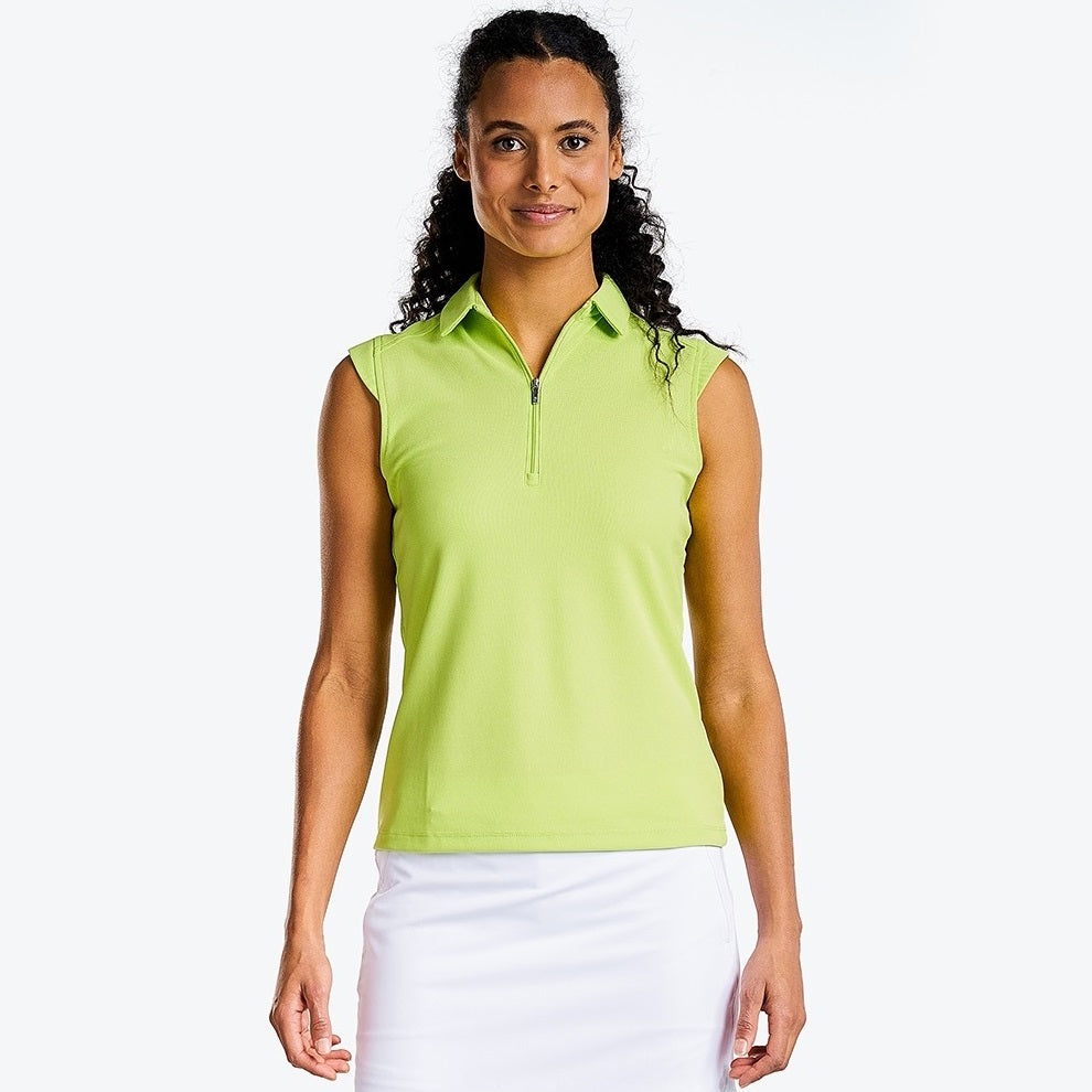 Nivo Women's Lime Green Sleeveless Polo Shirt - The Golf Outfit