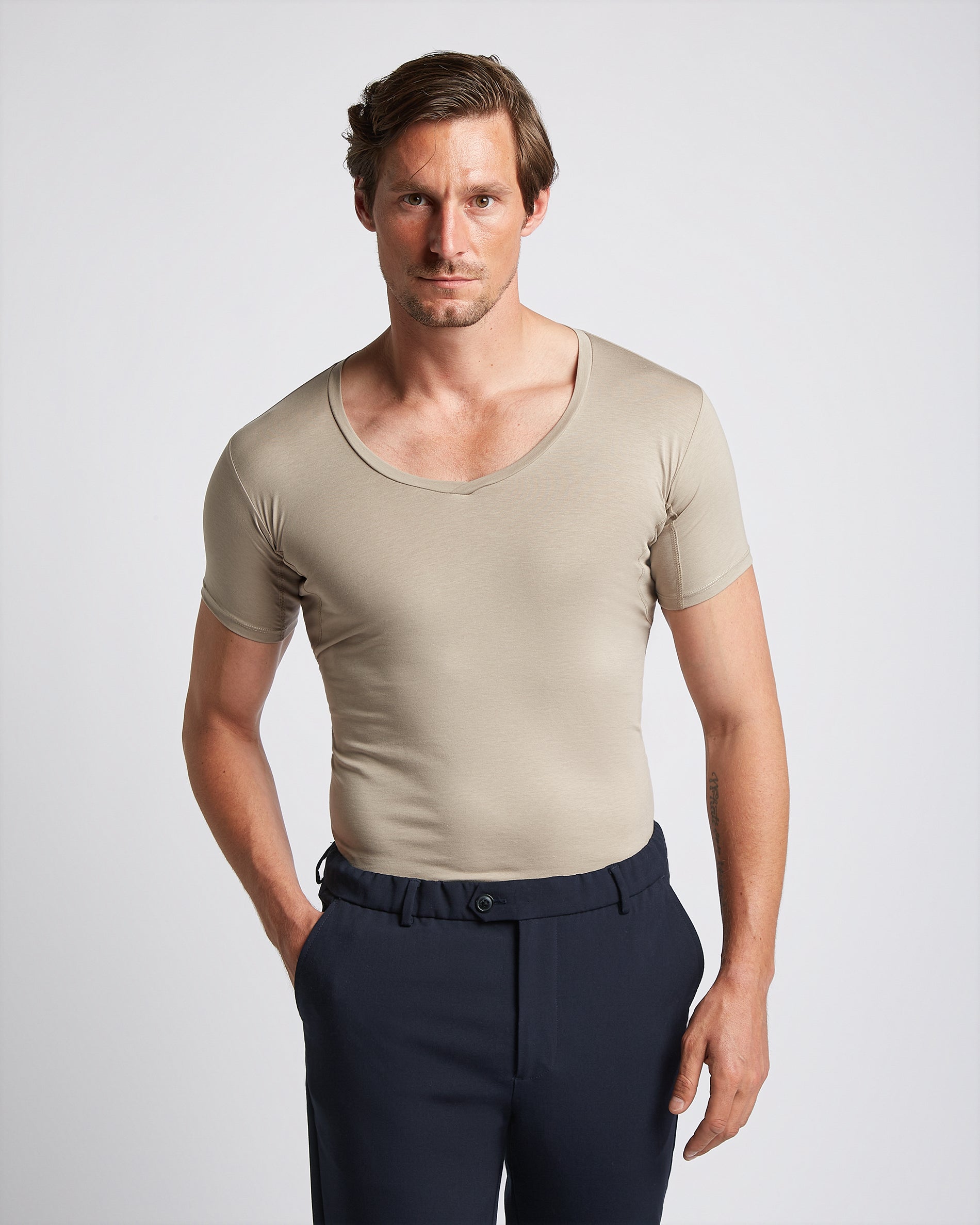 Sweat-proof undershirt khaki - LABFRESH product image