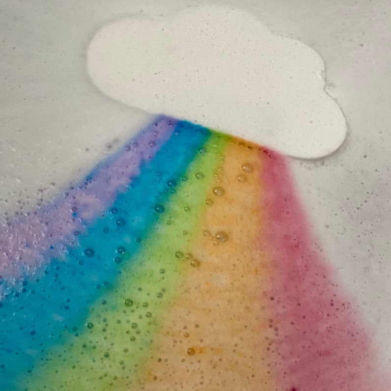 rainbow bath bomb cloud