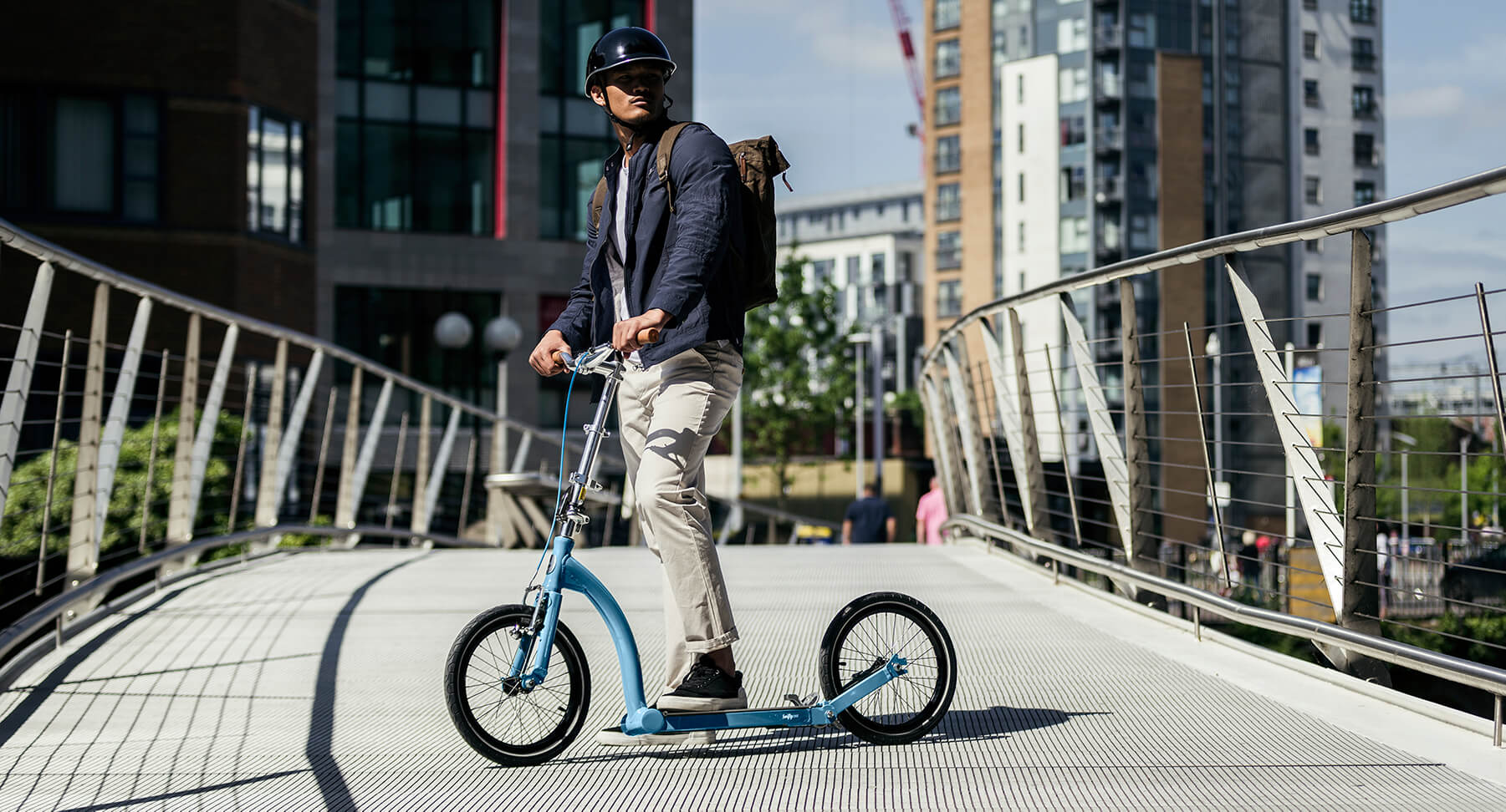 folding adult scooter, large wheel scooter, kick scooter commute