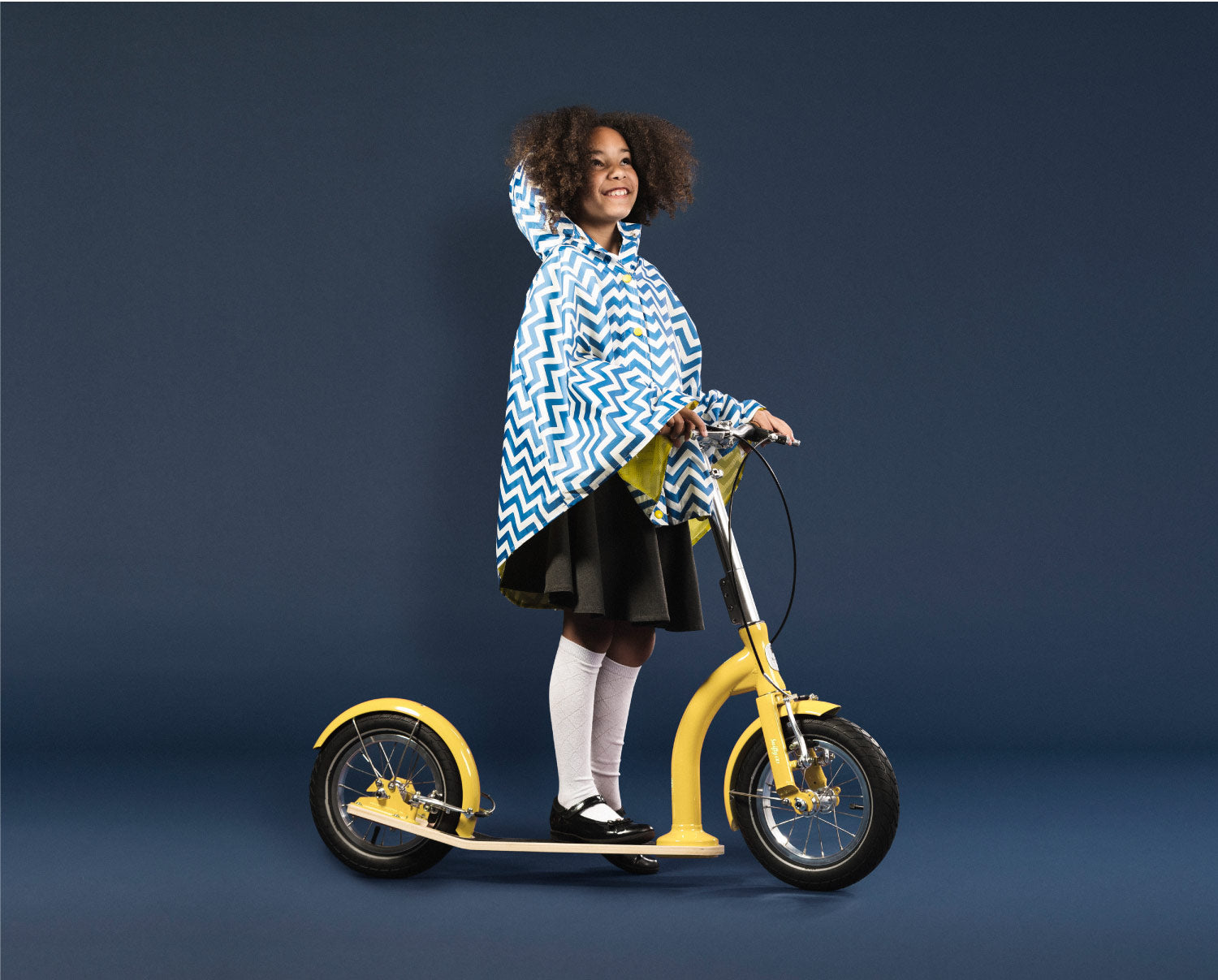 back to school big wheel kids scooter yellow