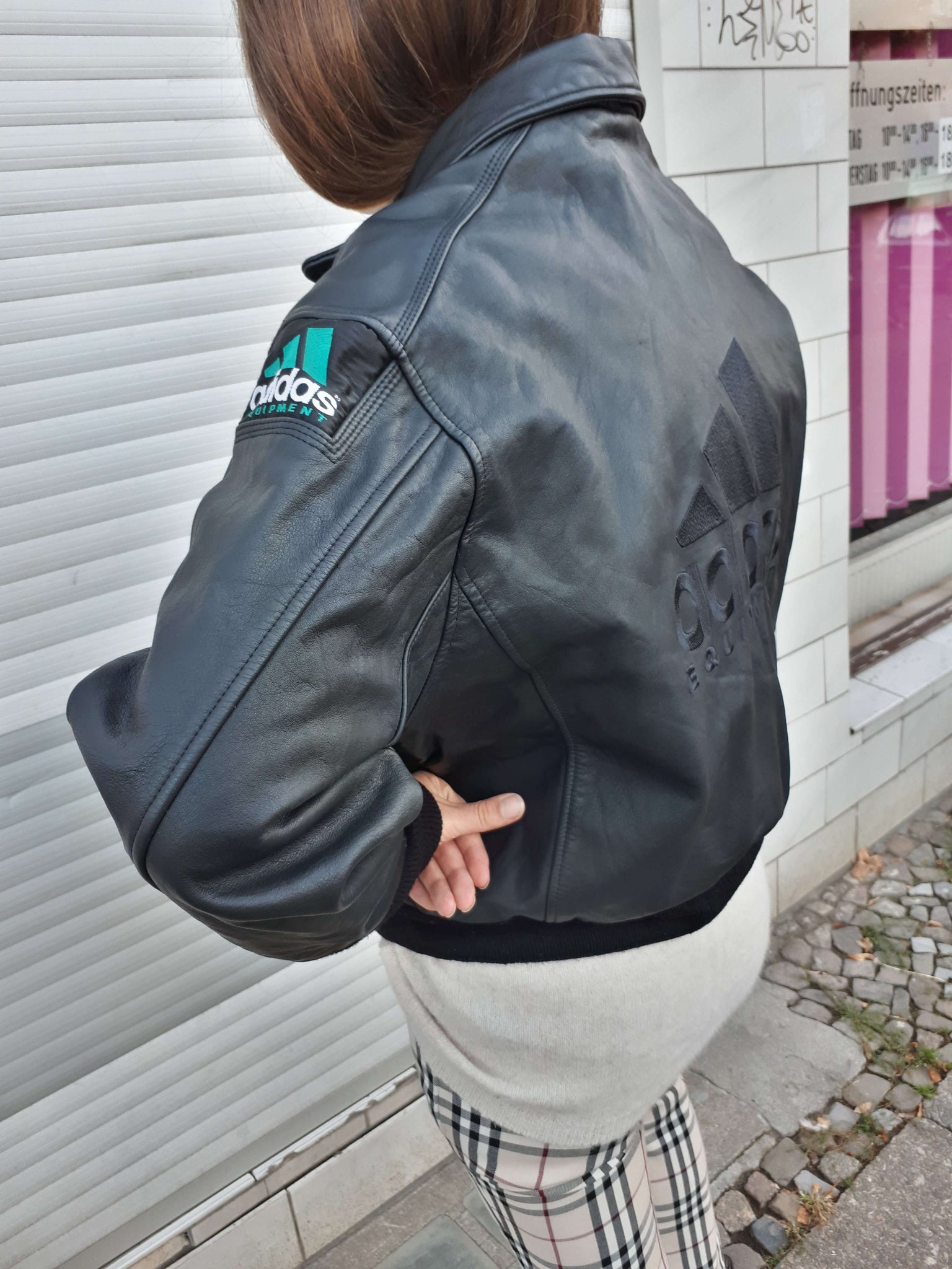 adidas leather jacket