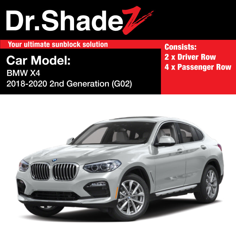 Bmw X4 18 2nd Gen G02 Suv Coupe Customised Magnetic Sunshades Dr Shadez