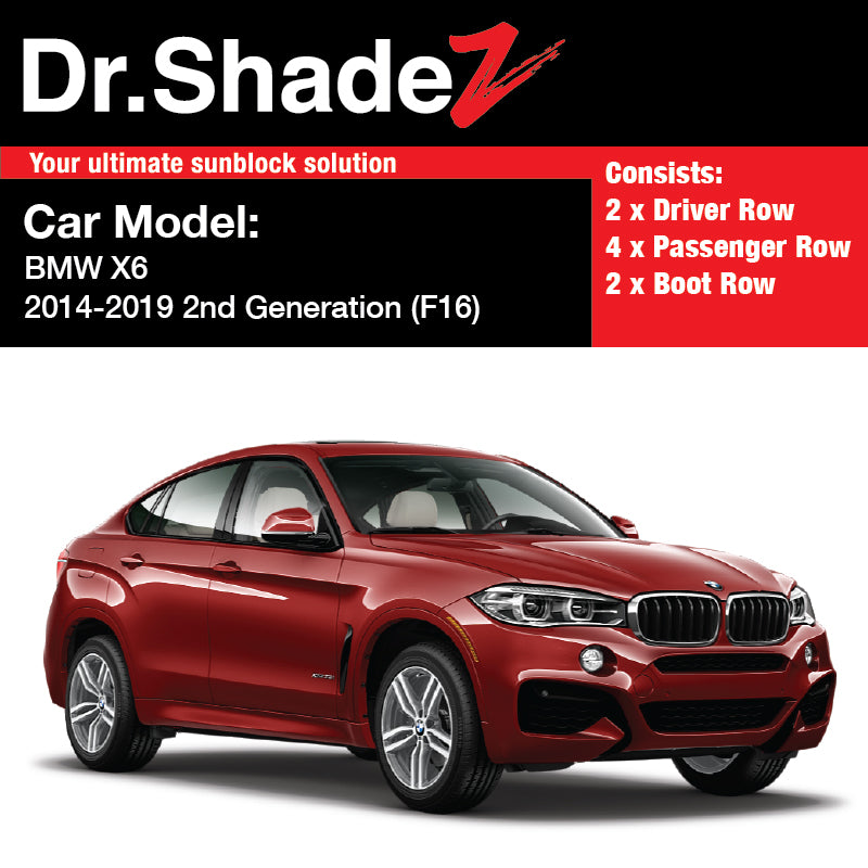 Bmw X6 14 19 2nd Generation F16 Suv Coupe Car Magnetic Sunshades Dr Shadez